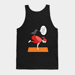 Yoga pose -cute crow Tank Top